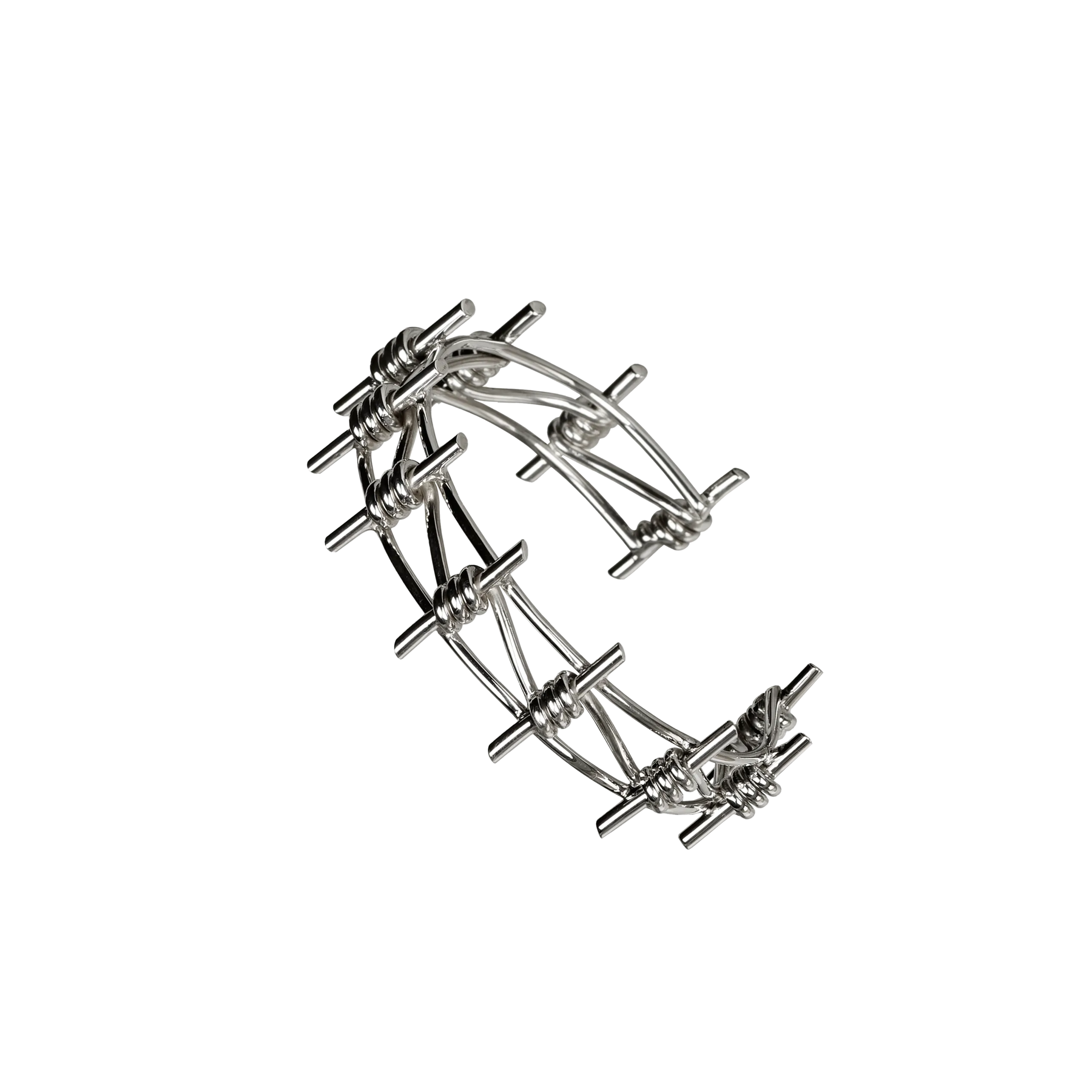 « 1 rang » – Bracelet barbelé en Argent 925/1000